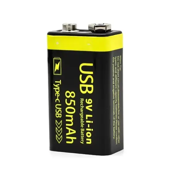 Акумулятор Крона FMA 850 mAh 9v USB Чорний (2079265765)