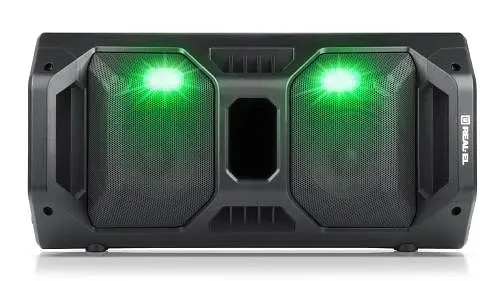 Колонка портативна 2.0 X-757 Black, 2 x 25 Вт REAL-EL teh0021025 - фото 3