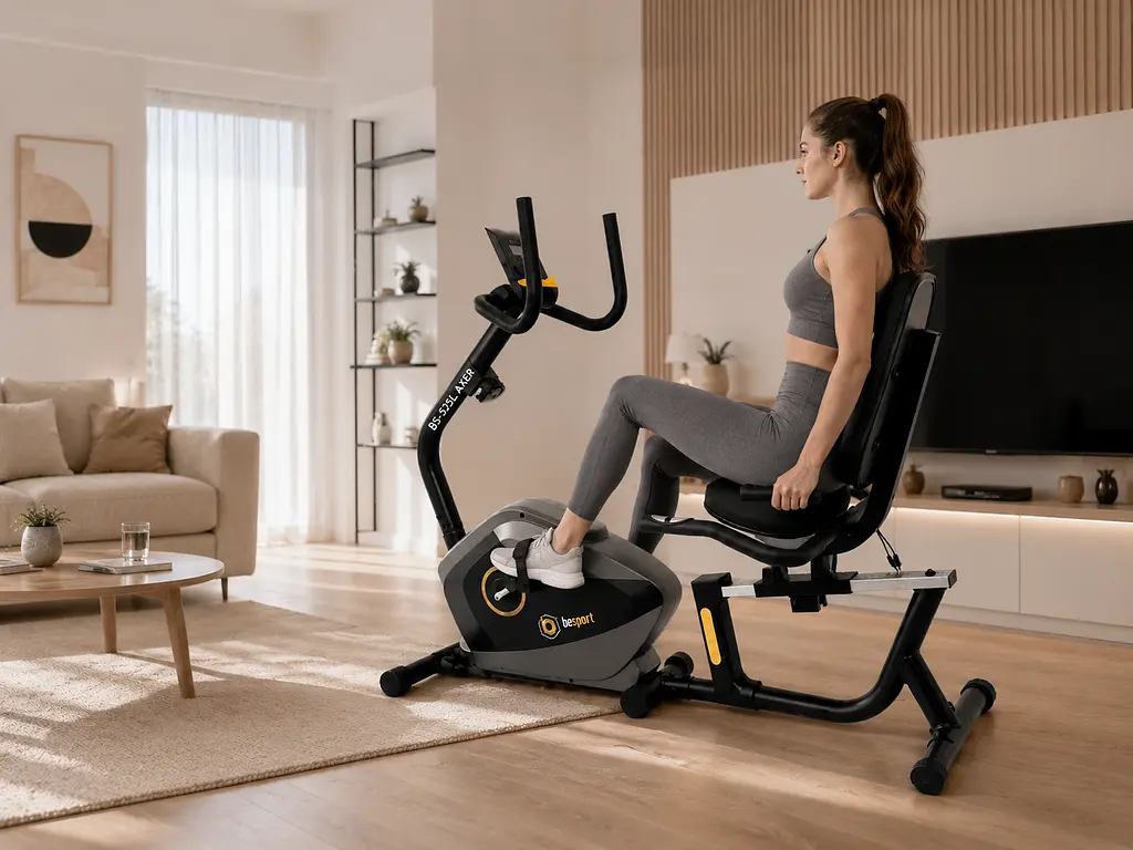 Горизонтальний велотренажер BESPORT BS-525L AXER магнітний чорно-жовтий - фото 12