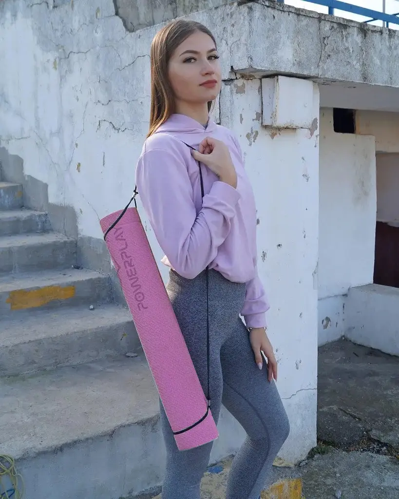 Килимок для йоги та фітнесу Power Play 4010 173 x 61 x 0.6 см, Lavender - фото 8