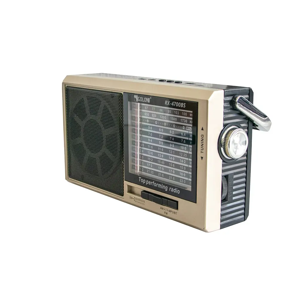 Радіоприймач із сонячною панеллю та батарейками чорний ФМ Golon RX-4700BS - фото 3
