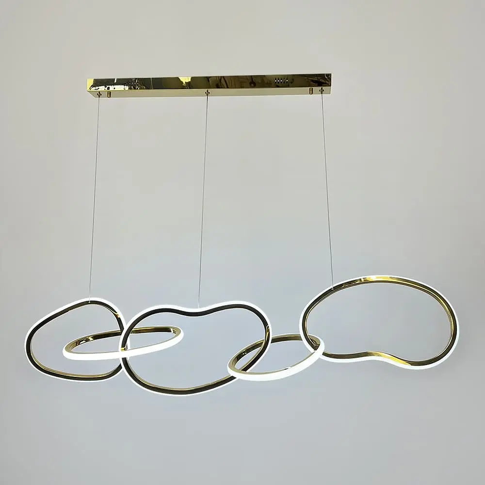 Эффектная удлиненная латунная люстра в корпусе 120х30 см Ст. AA242/5 Titanium | Line F - фото 2