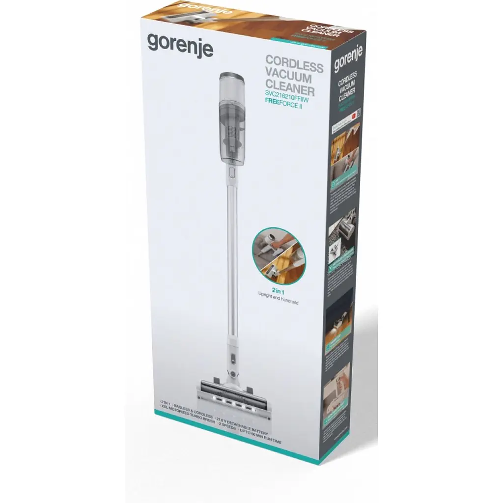 Пилосос Gorenje SVC216210FFIIW акумуляторний - фото 11