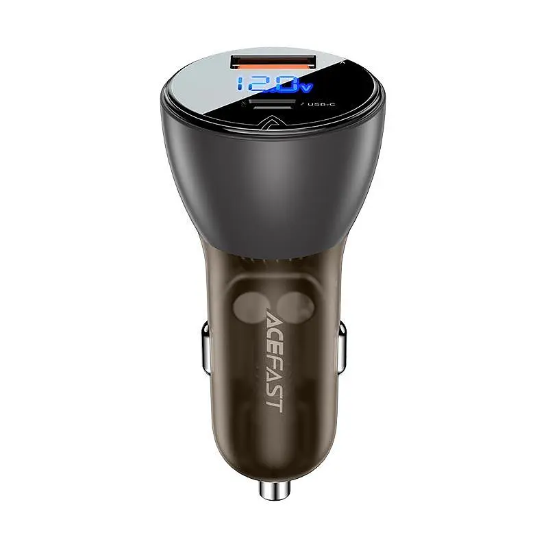 Азу - зарядне автомобільне AceFast B6 metal car charger with digital display 63W 6A металеве - фото 3