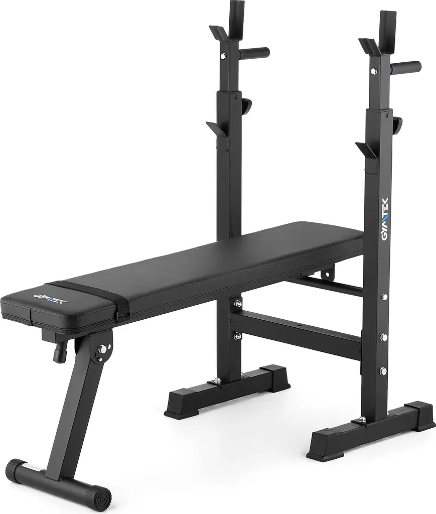 Скамейка со стойками для тренировок со штангой Gymtek XL700 складная - фото 2