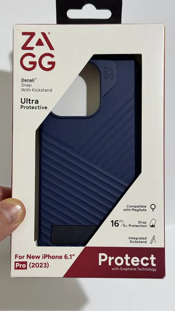 Протиударний чохол із підставкою ZAGG Gear4 Denali MagSafe для iPhone 15 Pro Navy - фото 2