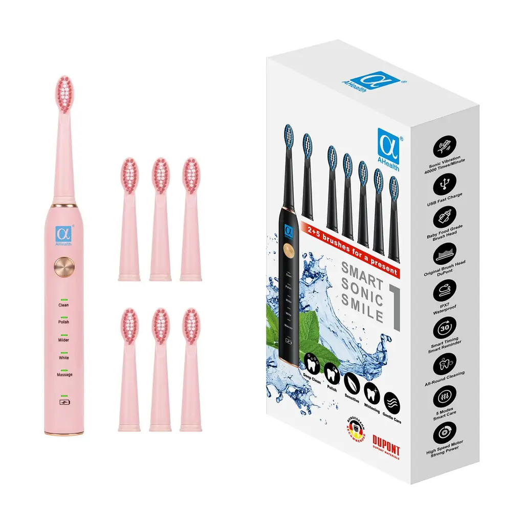 Электрическая зубная щетка AHealth SMART SONIC SMILE 1 pink (AHsss1p)