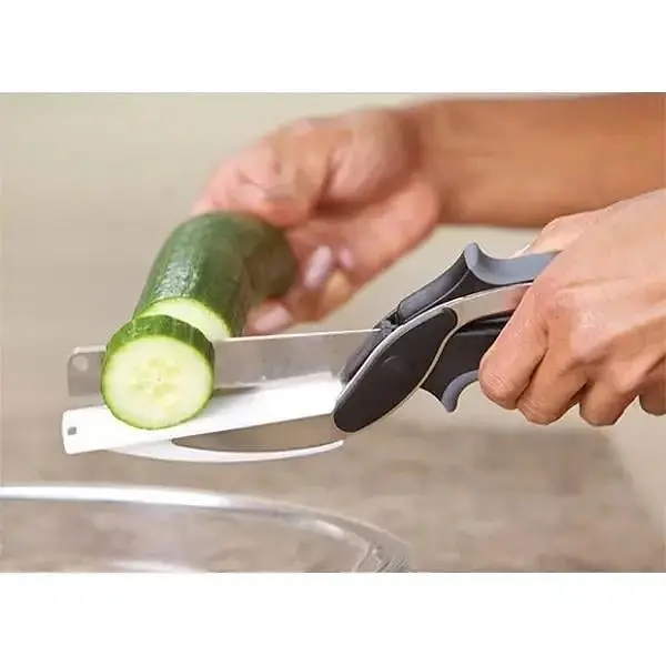 Універсальні кухонні ножиці-ніж Clever Cutter 3в1 з обробною дошкою - фото 4