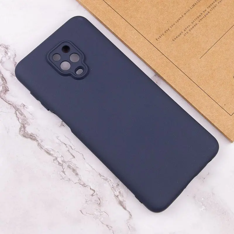 Чохол TPU Getman Liquid Silk Full Camera для Xiaomi Redmi Note 9s / Note 9 Pro / Note 9 Pro Max Синій / Midnight Blue - фото 4