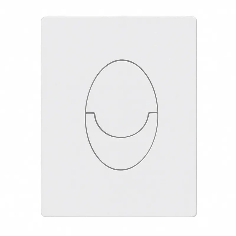 Панель змиву пластикова Koer KT-0606-03 157x198x3mm, кнопка закруглена біла KR5713, Білий - фото 2