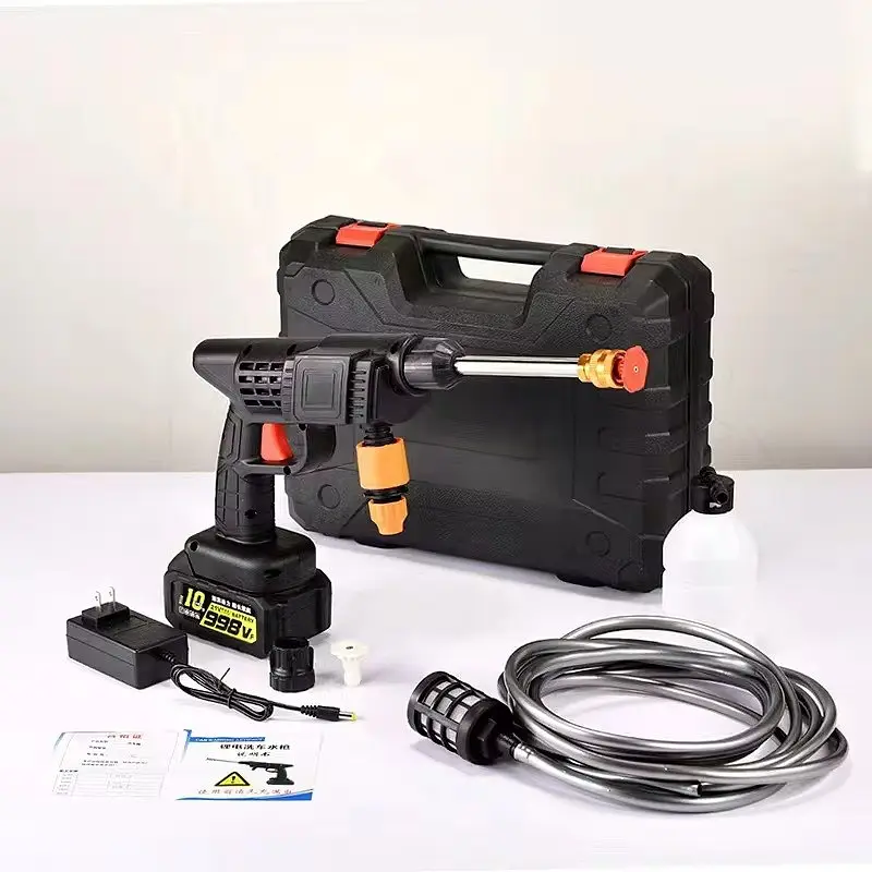 Водяний пістолет високого тиску Water Washing gun 2х48V · Бездротова автомийка Портативна мийка для автомобіля - фото 2