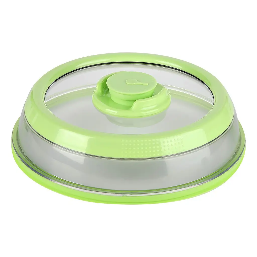 Вакуумна багаторазова кришка для продуктів Vacuum Food Sealer 19 см, A-plus Зелений 85746