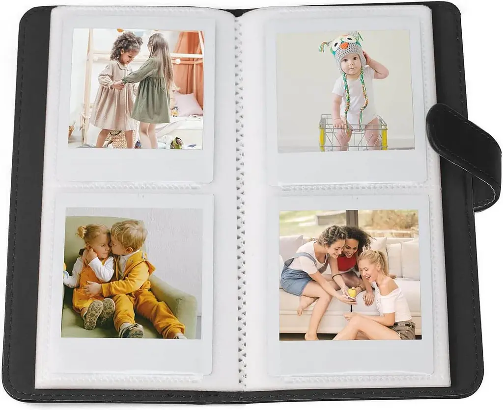 Подарунковий набір камера Fujifilm Instax Square SQ40 Фотопапір 20 шт. Чохол Фотоальбом 80 фото Чорний - фото 8