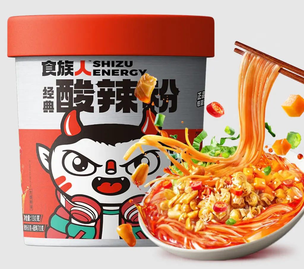 Локшина швидкого приготування Shizu Energy Shizuren Hot and Sour Flavor, 130г - фото 5