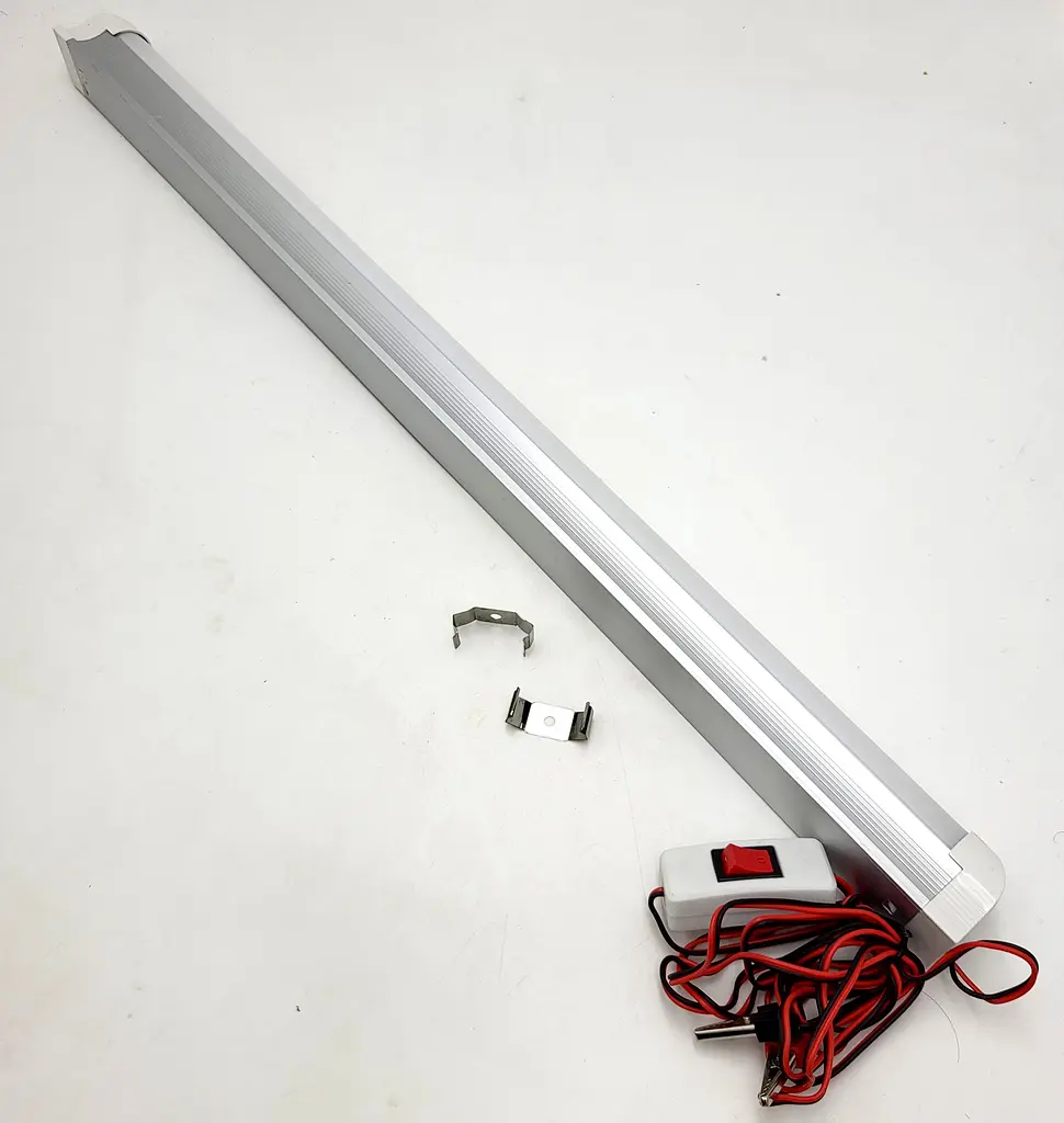 Світлодіодна LED-лампа 12 V 12 W світильник 60 см на дроті із затискачами (крокодилами) та вимикачем UKC PL DC 12 V CPL-DC-0,6 - фото 4