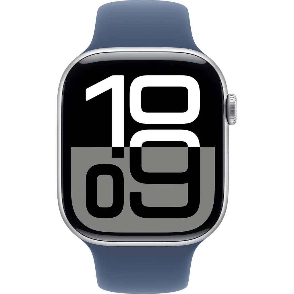 Смарт-часы Apple Watch Series 10 GPS 46mm Silver Aluminum Case with Denim Sport Band S/M [MWWL3] [114976] - фото 2