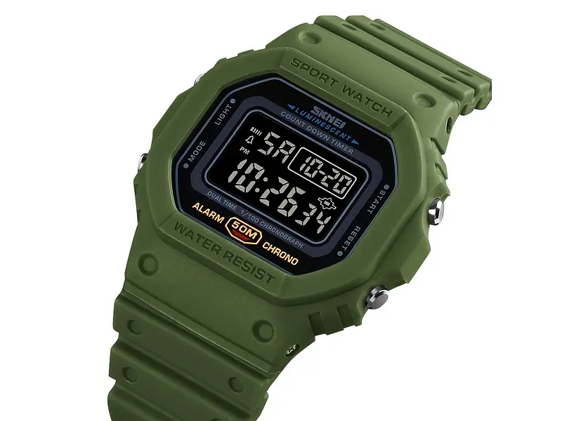 Наручний годинник чоловічий 1628 Military-Black Skmei acs0030668 - фото 3