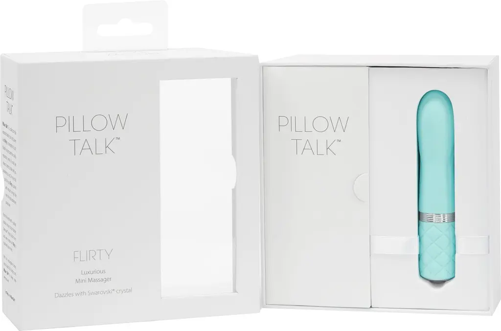 Розкішний вібратор PILLOW TALK - Flirty Teal з кристалом Swarovski, гнучка головка - фото 10