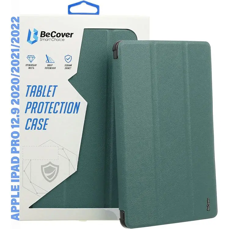 Чохол-книжка BeCover Tri Fold Hard для Apple iPad Pro 12.9 2020/2021/2022 Dark Green (711720) - фото 6