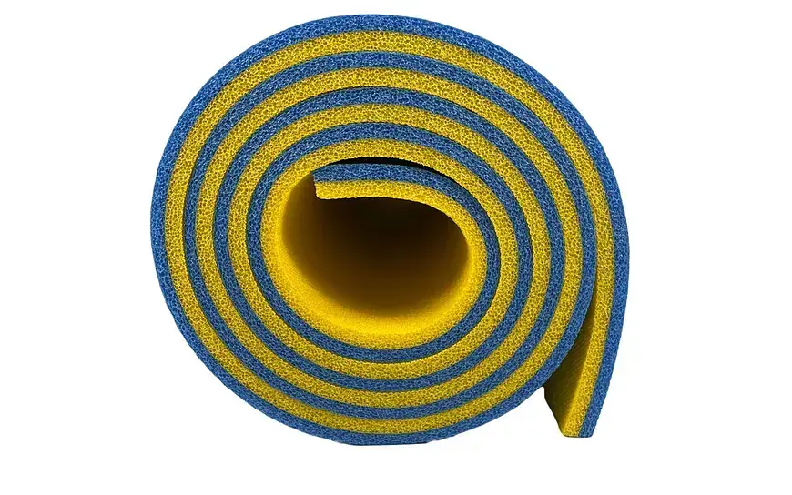 Килимок спортивний Poputchik 1800x500x10 мм синьо-жовтий (16-079-IS) - фото 3