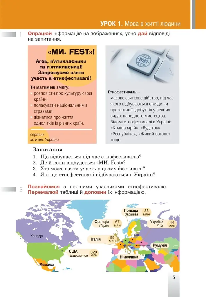 Українська мова. Підручник для 5 класу закладів загальної середньої освіти - фото 5