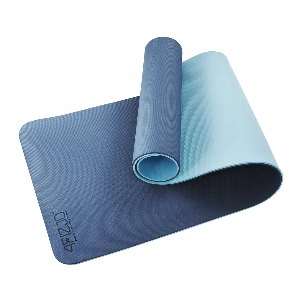 Килимок (мат) спортивний 4FIZJO TPE 180 x 60 x 1 см для йоги та фітнесу Blue/Sky Blue (P-5907739317094) - фото 5