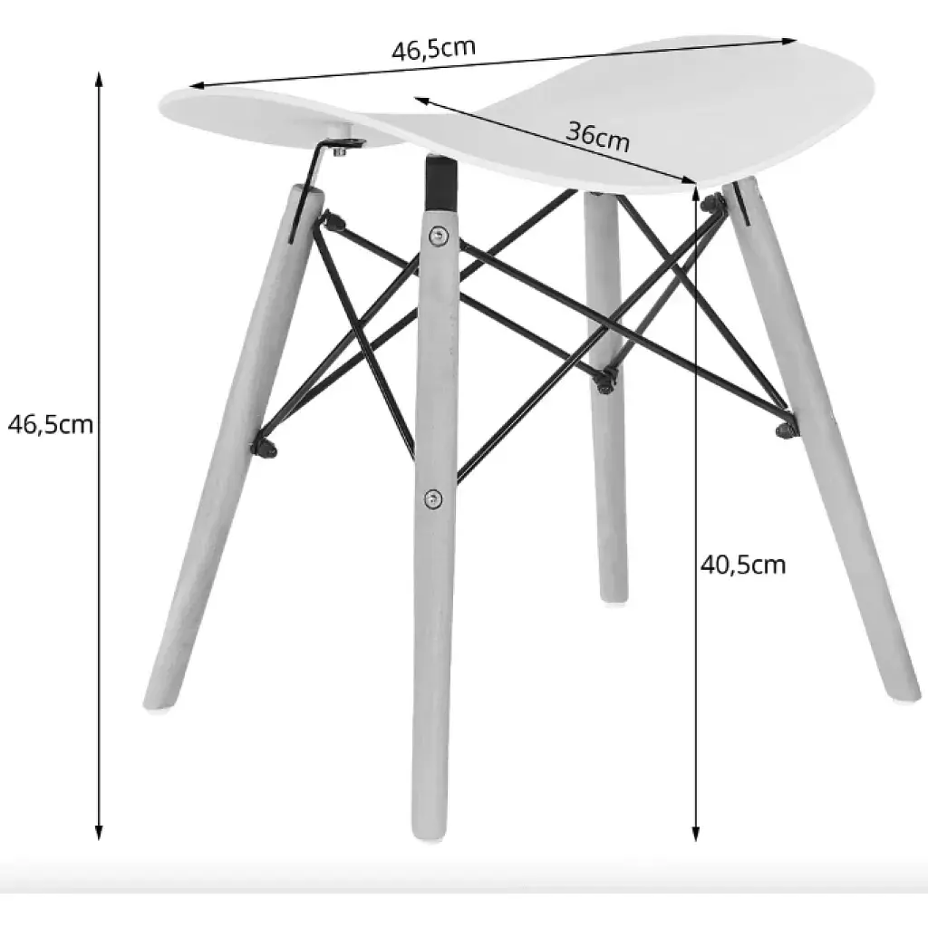 Табурет Leobert Corfu вигнутий Білий - фото 4