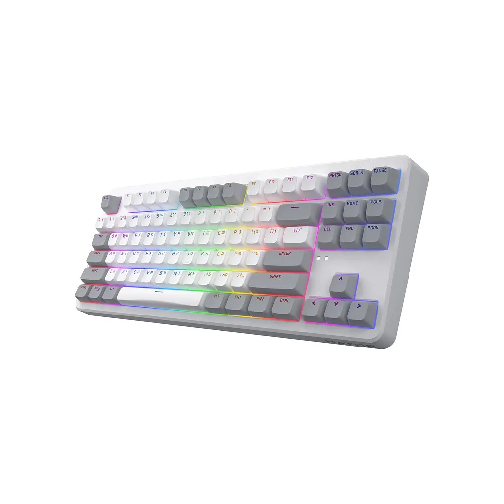 Клавіатура Hator Rockfall 3 Mecha TKL QMK/VIA Orange Wireless White (HTK851UA) - фото 3