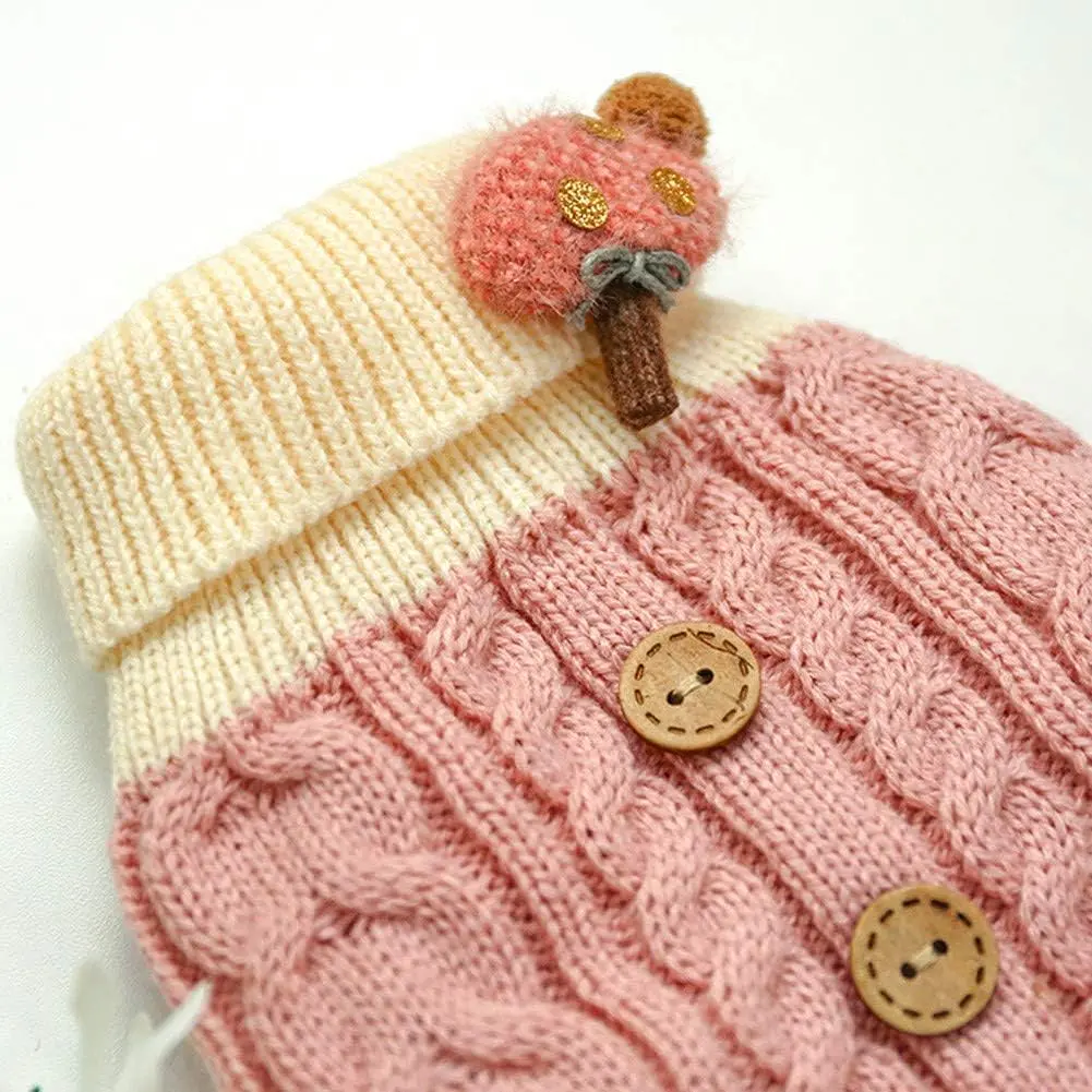 В'язаний светр Derby Classic Dog Winter Sweater Pink для собак, котів і цуценят, XS Рожевий - фото 7