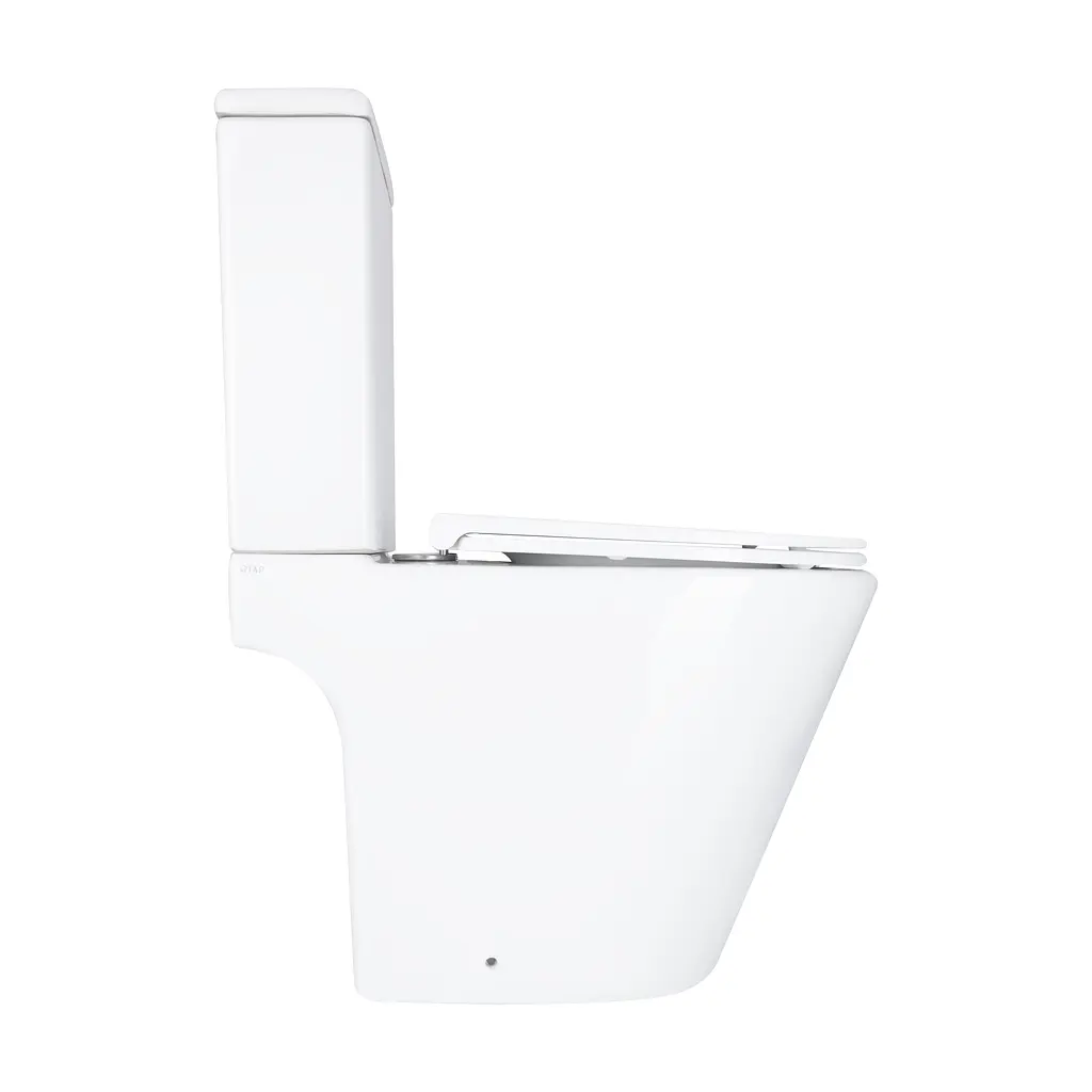 Унитаз напольный Qtap Dove Rimless безободковый с сиденьем Soft-close White QT06228380BW, Белый - фото 4
