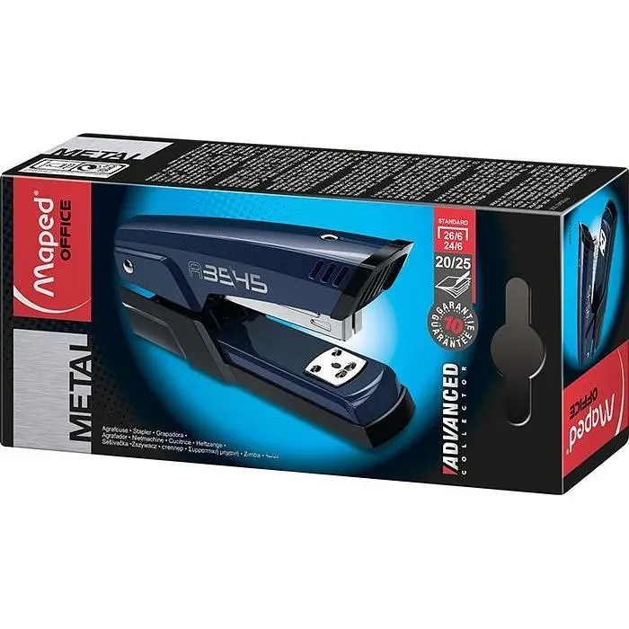 Степлер настільний  Maped Advanced Metal №24/6, 26/6, 25 аркушів синій металік (MP.354512) - фото 4