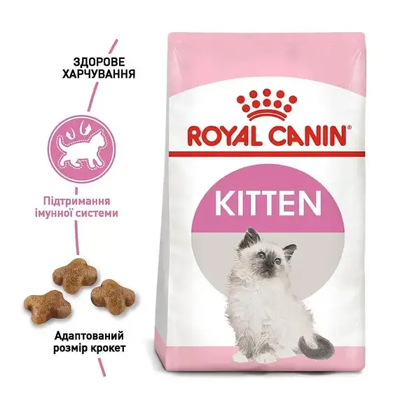 Сухий корм для кошенят Royal Canin Kitten м'ясо птиці та рис 1.2 кг - фото 2