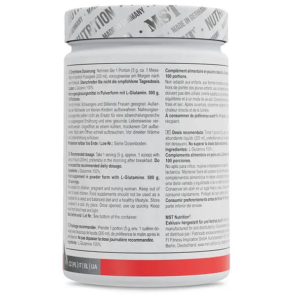 Глютамін Glutamine 500 грам MST Nutrition vit0006104 - фото 3