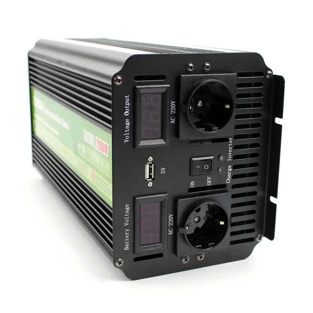 Перетворювач напруги (інвертор) Tossa 12V-220V/2000W Модифікований Синус З Функцією Заряджання UPS (TAU2000L-2000W) - фото 7