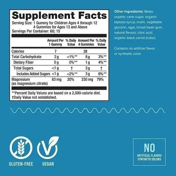 Магній Natural Vitality CALM Magnesium Supplement смак малина лимон 60 жувальних цукерок - фото 2