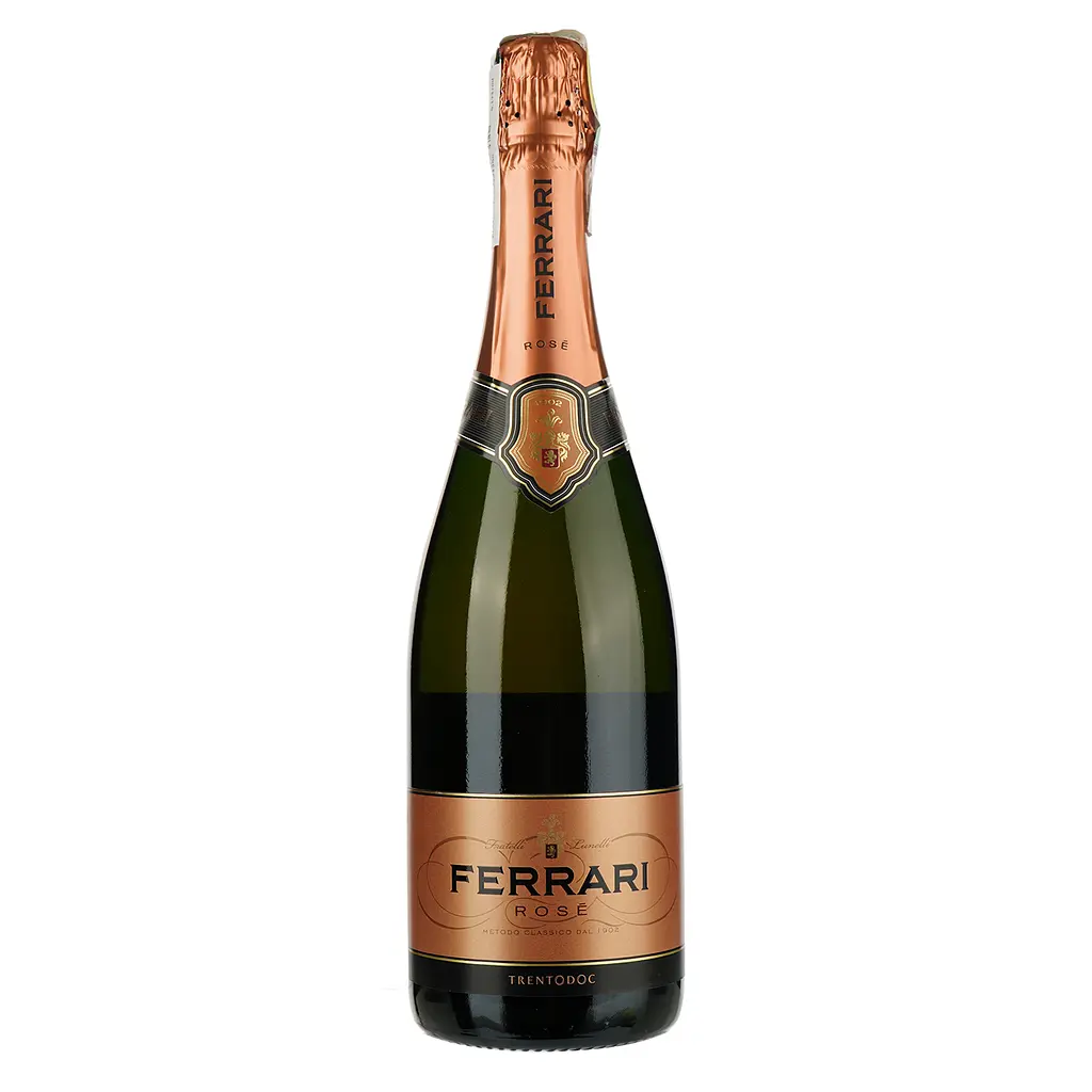 Вино игристое Ferrari Rose Brut, рожеве, брют, 0,75 л, у подарунковій упаковці - фото 2