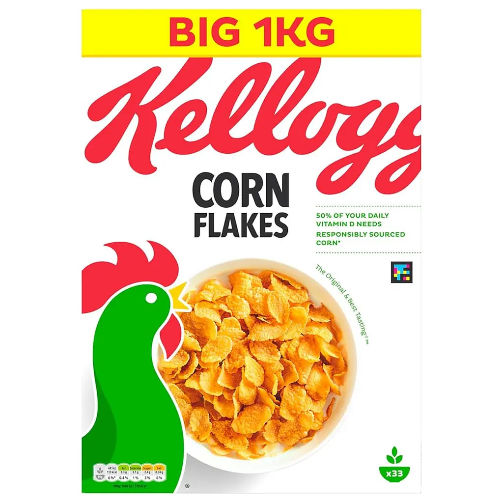 Сухий сніданок Kellogg's Corn Flakes Breakfast Cereal кукурудзяні пластівці 1 кг
