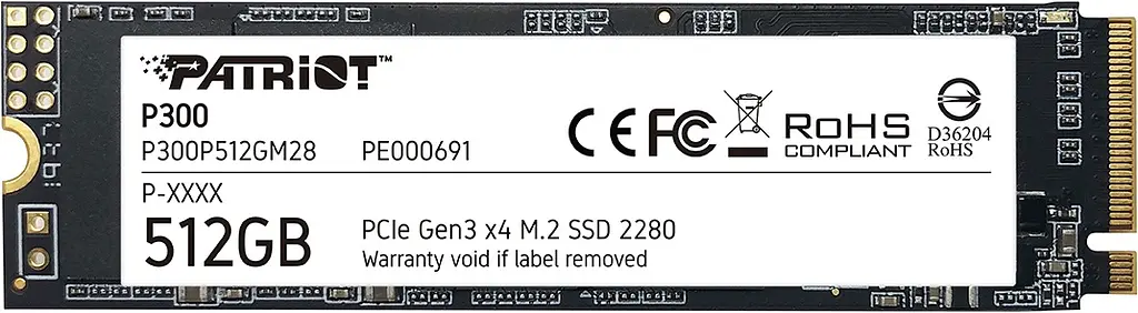 Накопичувач SSD Patriot P300 M.2 2280 PCIe NVMe 3.0 x4 TLC 512GB (P300P512GM28) - фото 3
