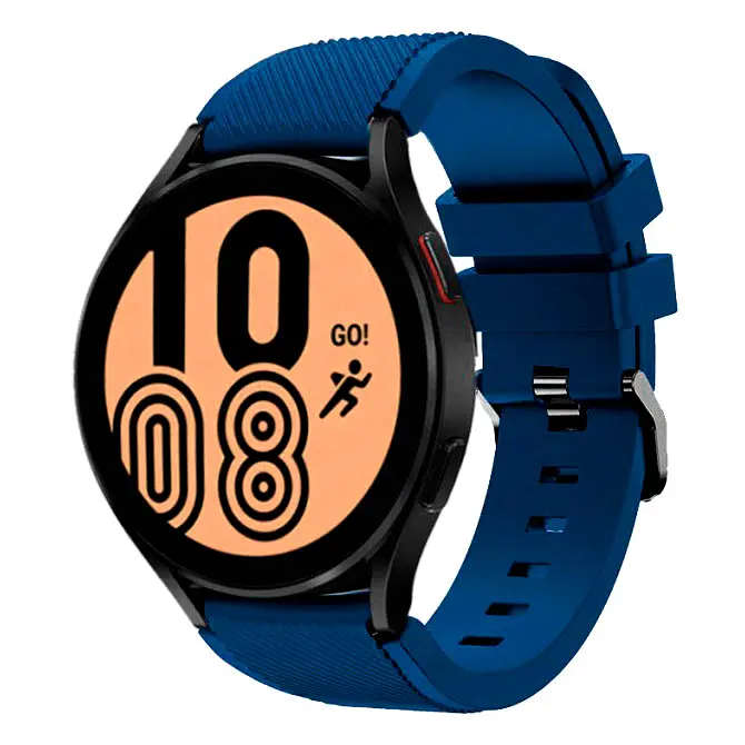 Ремінець для Samsung Galaxy Watch 5 Pro - синій ширина кріплення 20мм розмір L силікон Watchbands Gear (WB448084) - фото 2