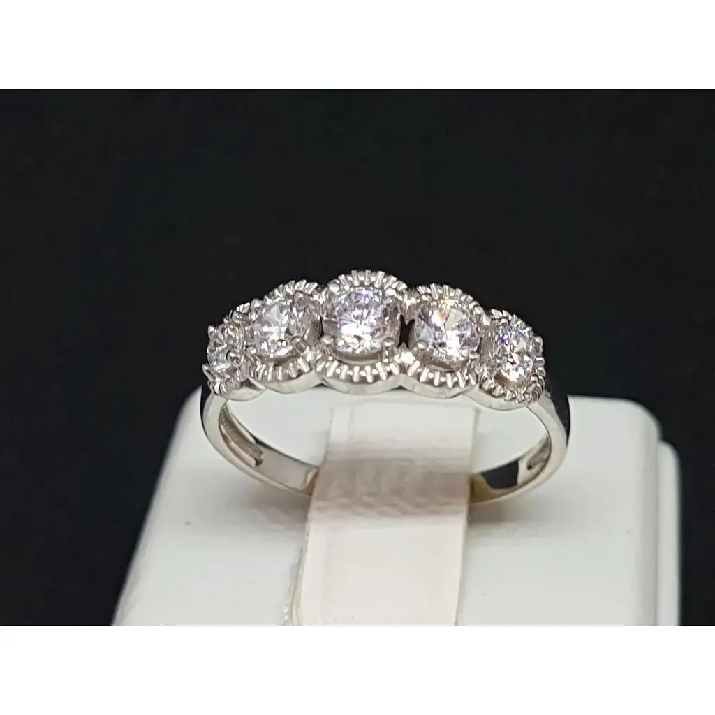 Срібне кільце Лазурит з фіанітами. 15100р 18,5 - фото 2