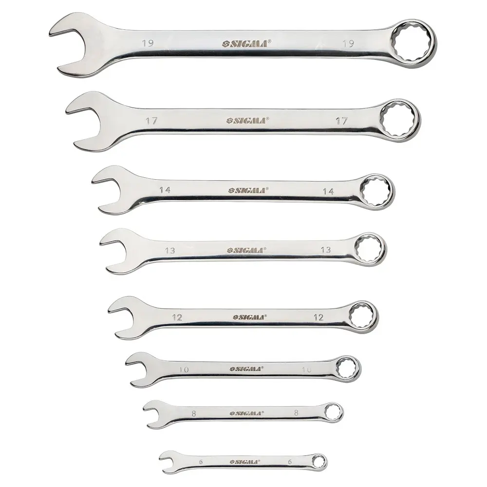 Ключі ріжково-накидні Sigma 8 шт 6-19 мм CrV polished (TR6010421) - фото 4