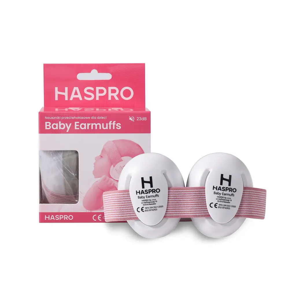 Дитячі протишумові навушники від 0 до 18 міс Haspro SNR 23 дБ Рожеві (1250-02) - фото 8
