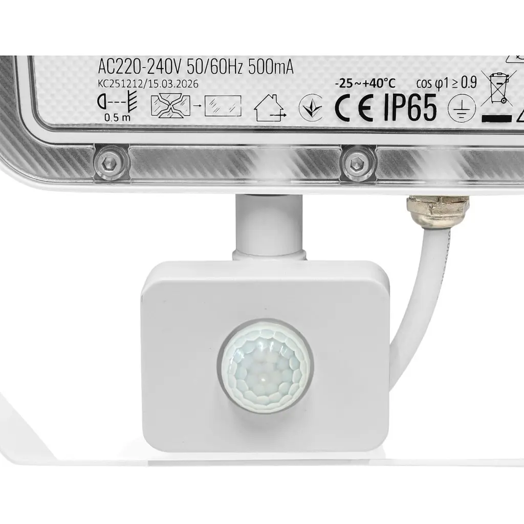 LED прожектор Videx F5 100W 3000-5000-6500K з датчиком руху 230V білий (VL-F5-100CW-S) - фото 12
