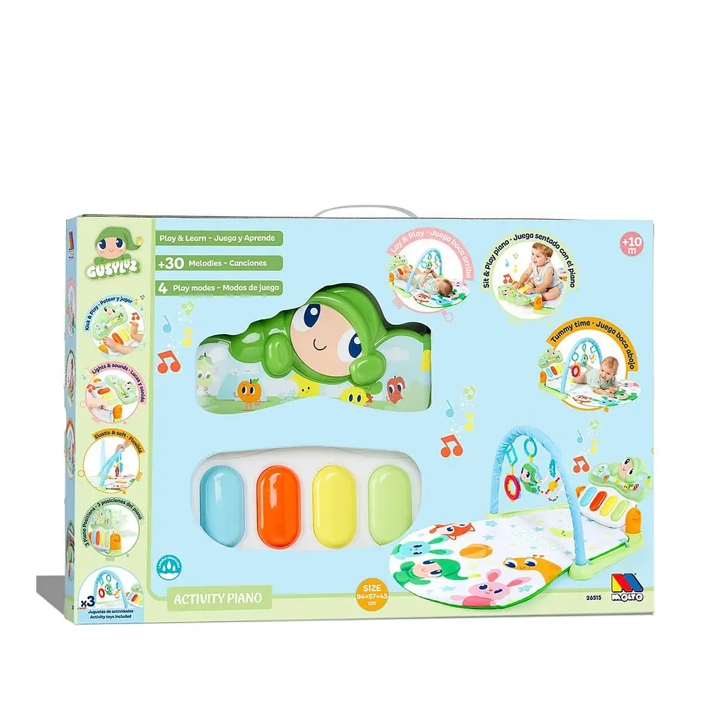 Дитячий інтерактивний килим Gusy Luz Activity Piano 4в1 з музичним піаніно та дугою, Molto (26515) Molto art26515 - фото 5