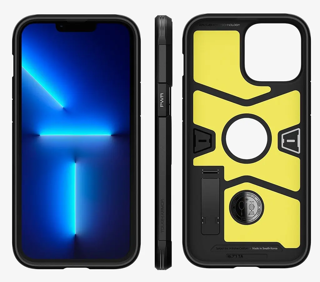 Чохол протиударний із підставкою Spigen Tough Armor для iPhone 13 Pro Max (6.7") Black - фото 7