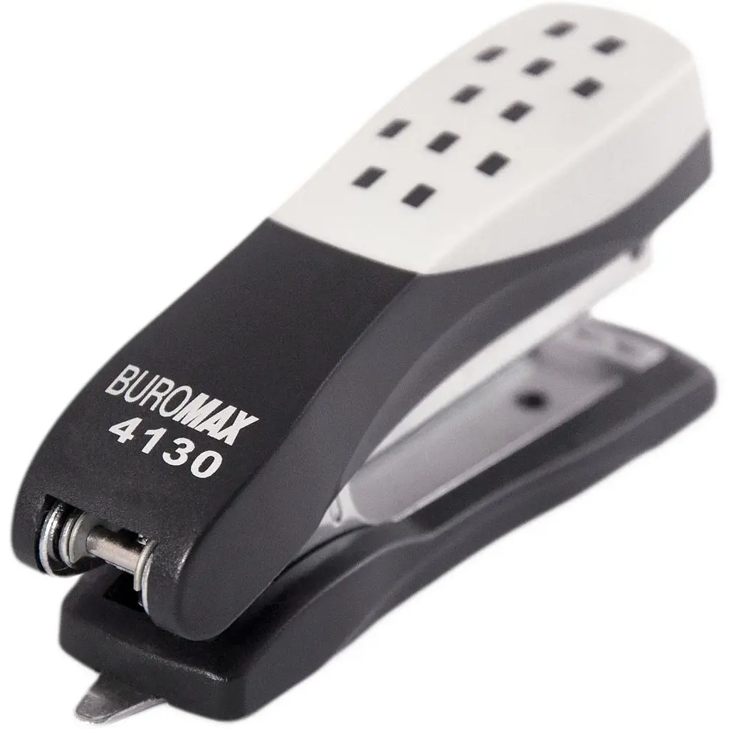 Степлер Buromax Шахматка пластиковий №10, 15 аркушів чорний (BM.4130) - фото 2