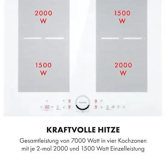 Варильна поверхня індукційна Klarstein Delicatessa 60 4 зони 7000W (10033027) - фото 3