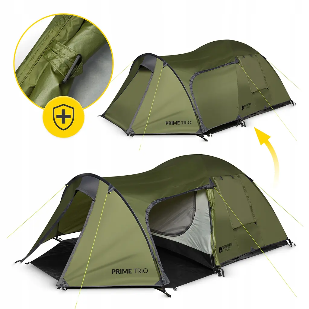 Намет туристичний Mountain Goat Prime Trio 3-місний Olive (P-5905973406574) - фото 10