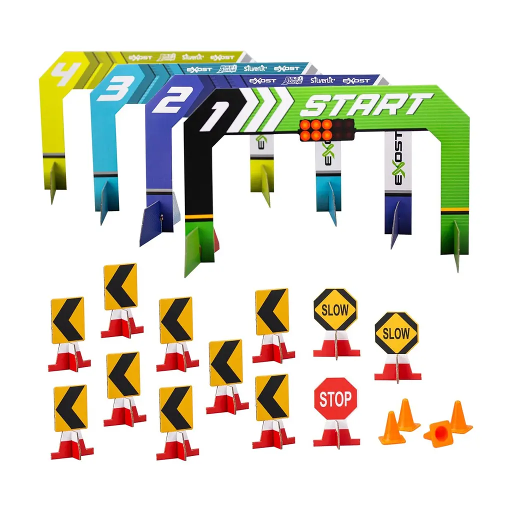 Ігровий набір Silverlit Build 2 Drive Duo Pack Race Set, РК, 2,4 GHz (ГГц), жовта та синя (20705) - фото 5