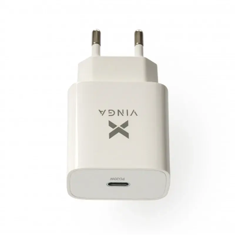 Зарядний пристрій Vinga PD Type-C 20W Charger white (VWCPDC) - фото 2